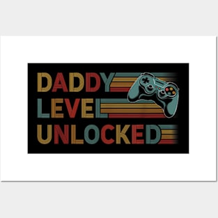 New Dad Level Unlocked Gaming Gamer dad Posters and Art